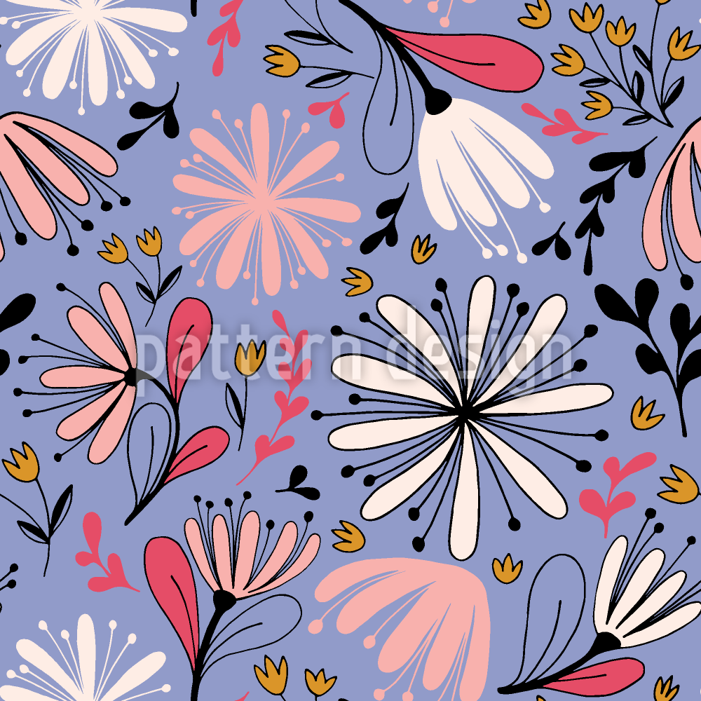  Feathery And Groovy Seamless Vector Pattern Design