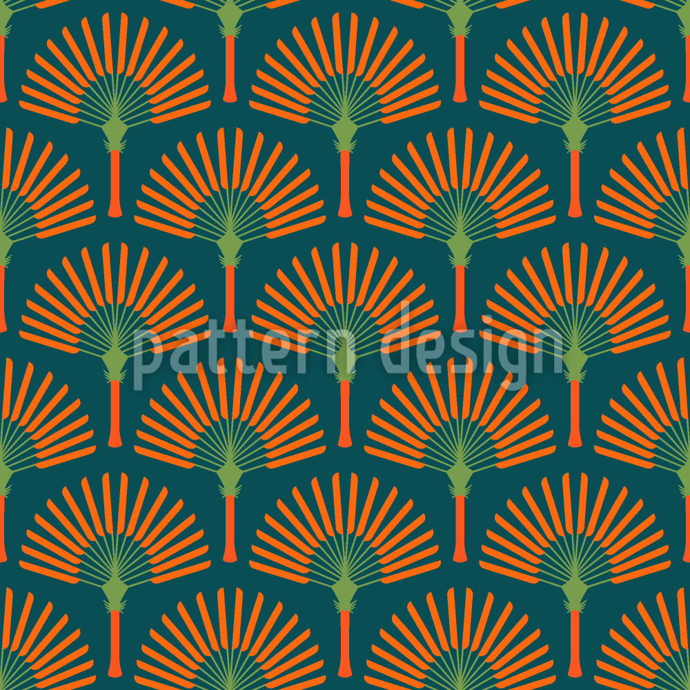 Boho Palm Seamless Vector Pattern Design