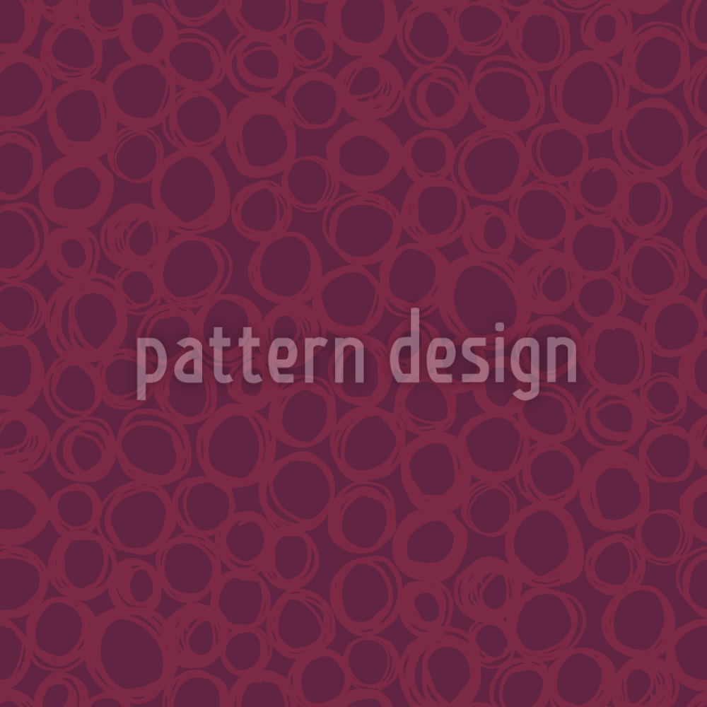 Scribbled Circle Variation Seamless Vector Pattern Design