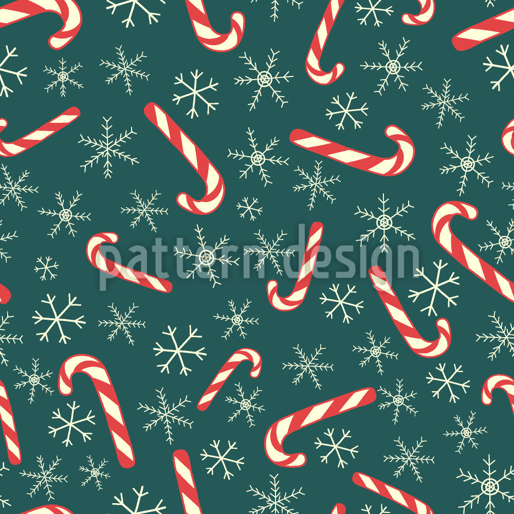 Candy Cane Jumble Saumaton vektorikuvion suunnittelu