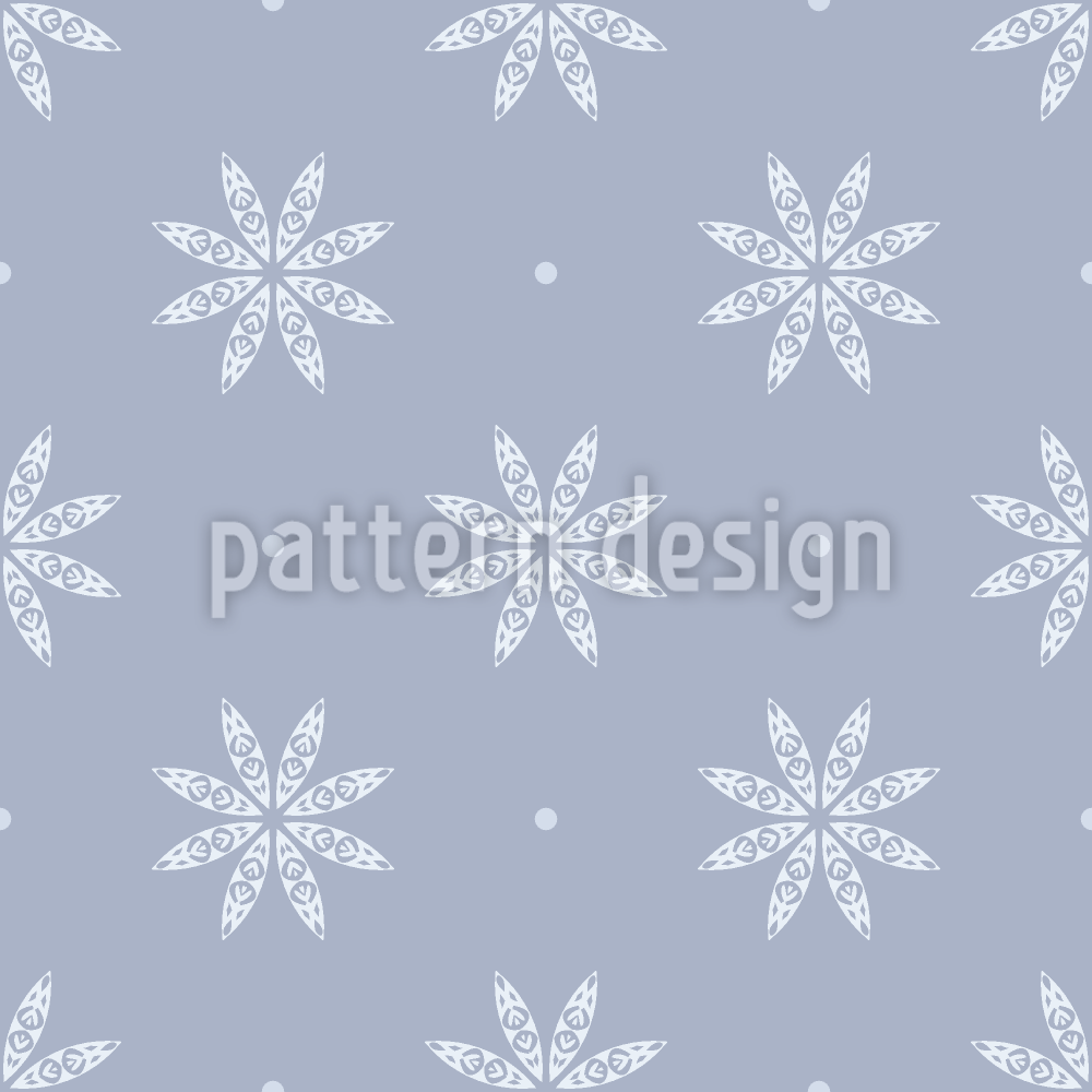 Flor de invierno Estampado Vectorial Sin Costura