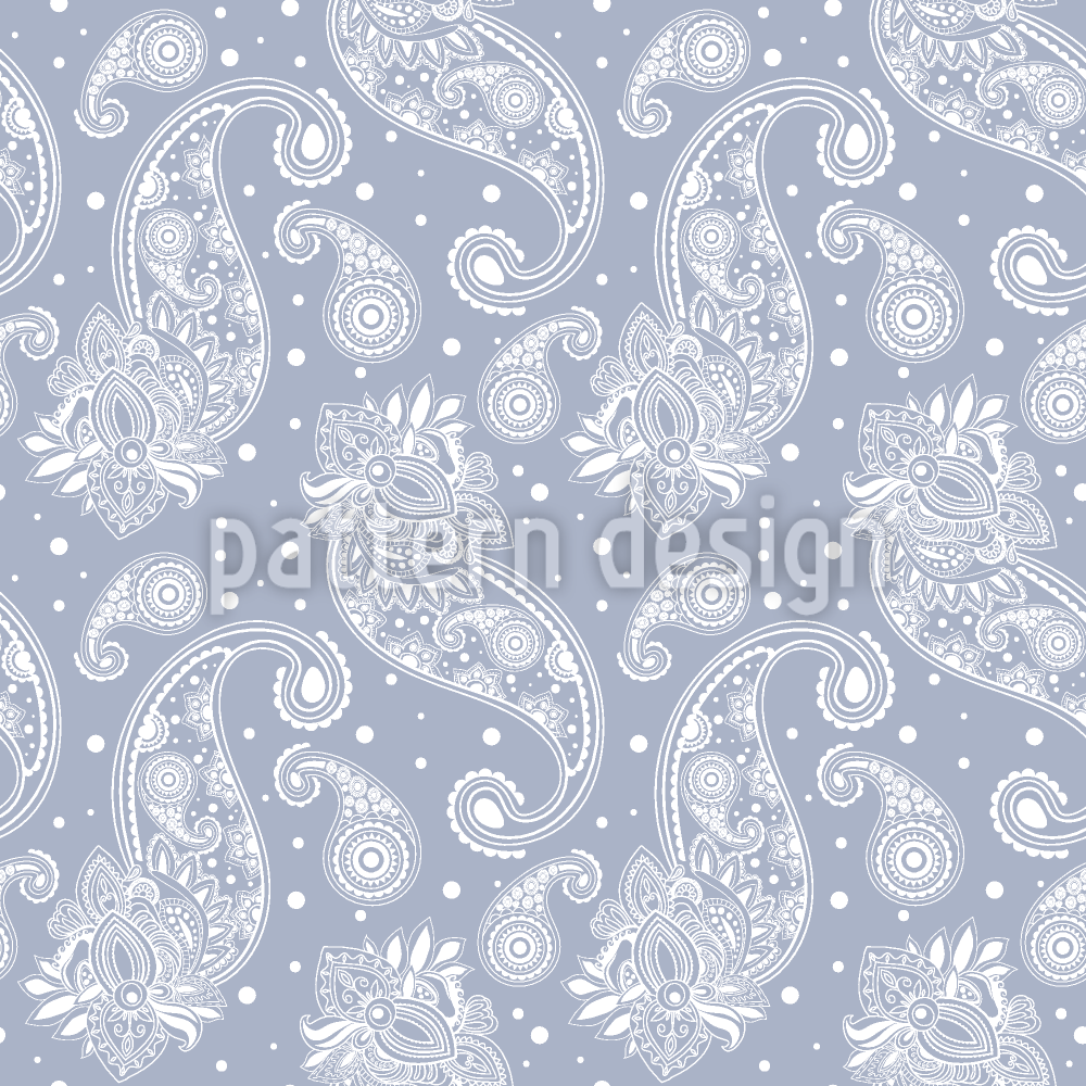 Sonho de inverno Paisley Design de padr&atilde;o vetorial sem costura