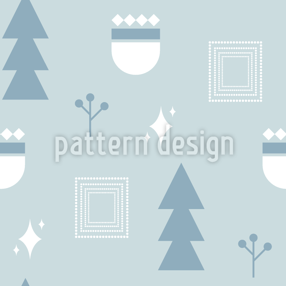 &Eacute;l&eacute;ments hivernaux stylis&eacute;s Motif Vectoriel Sans Couture