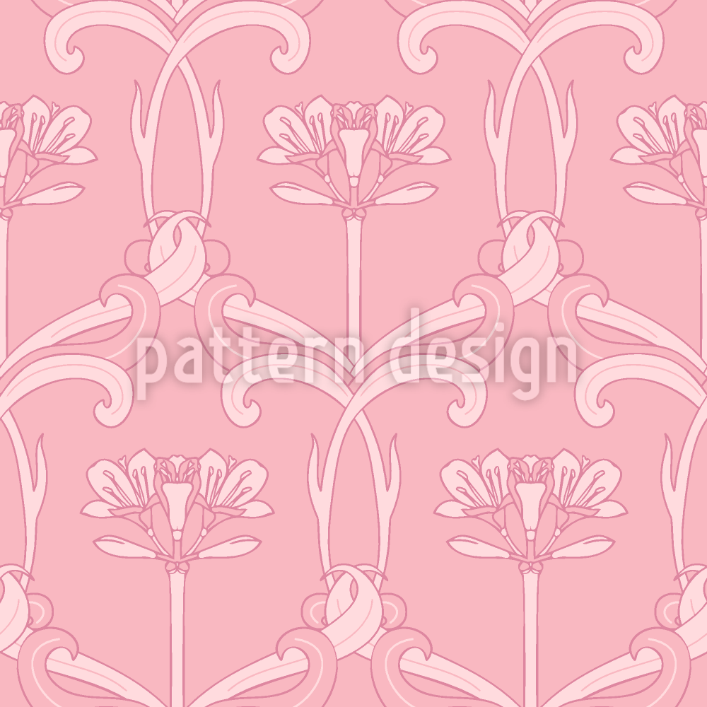 Art Deco Blomma Konst S&ouml;ml&ouml;s vektorm&ouml;nsterdesign