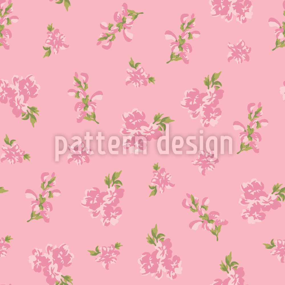 Garden Romance Green Naadloos vectorpatroon ontwerp