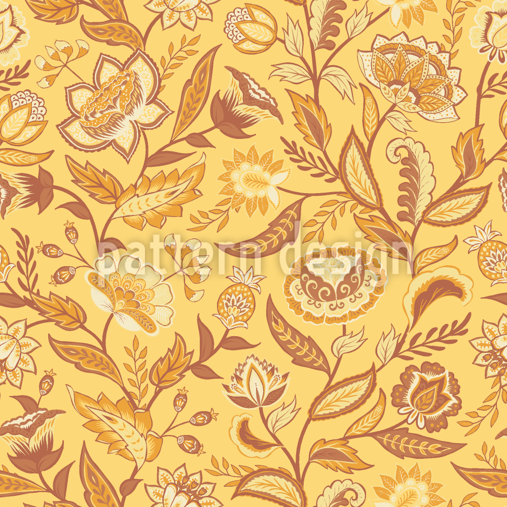 Flores de verano delicadas Estampado Vectorial Sin Costura